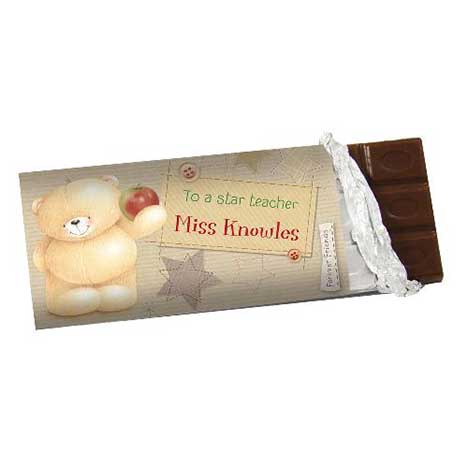 Personalised Forever Friends Teacher 100g Chocolate Bar